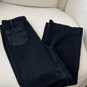 Anthropology wide leg crop Black Women's Jeans